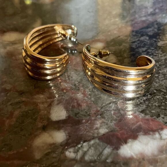 Gold Statement Earrings - Picture 5 of 6